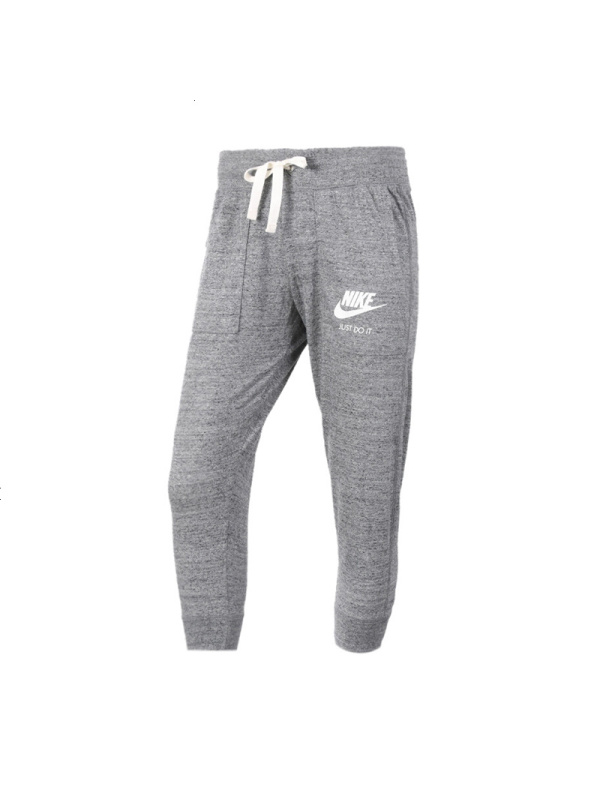 NIKE耐克夏新款男针织系带透气收腿运动休闲中裤883724-010