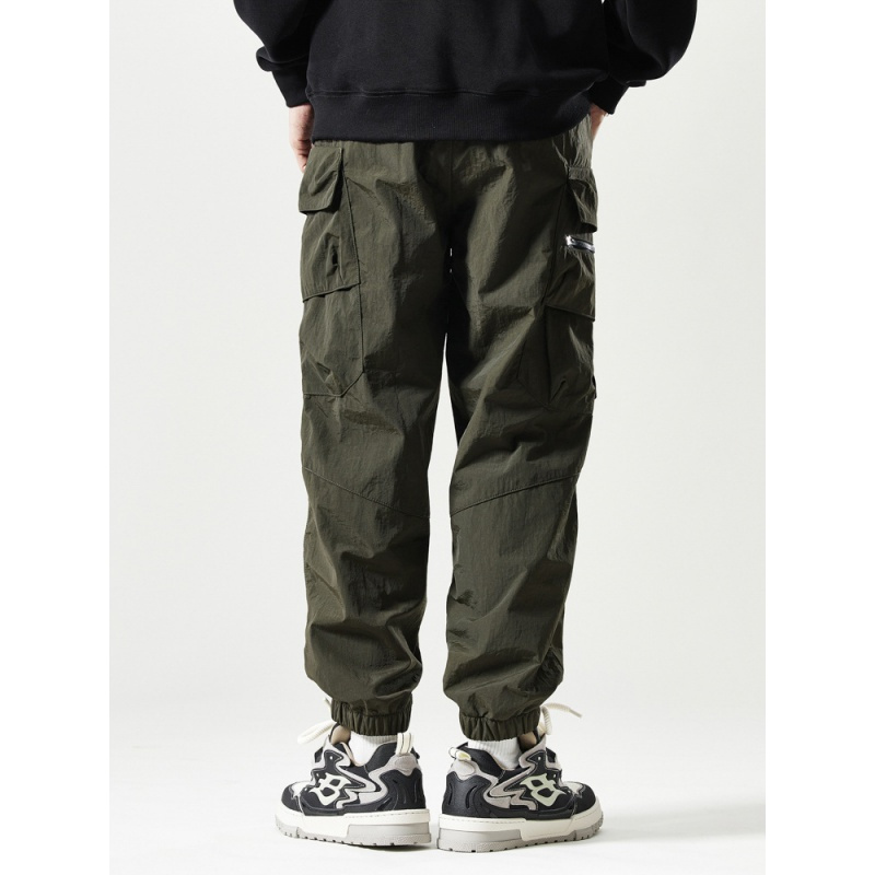 户外登山工装裤男大口袋宽松束脚运动裤子秋冬新款简约休闲裤男士