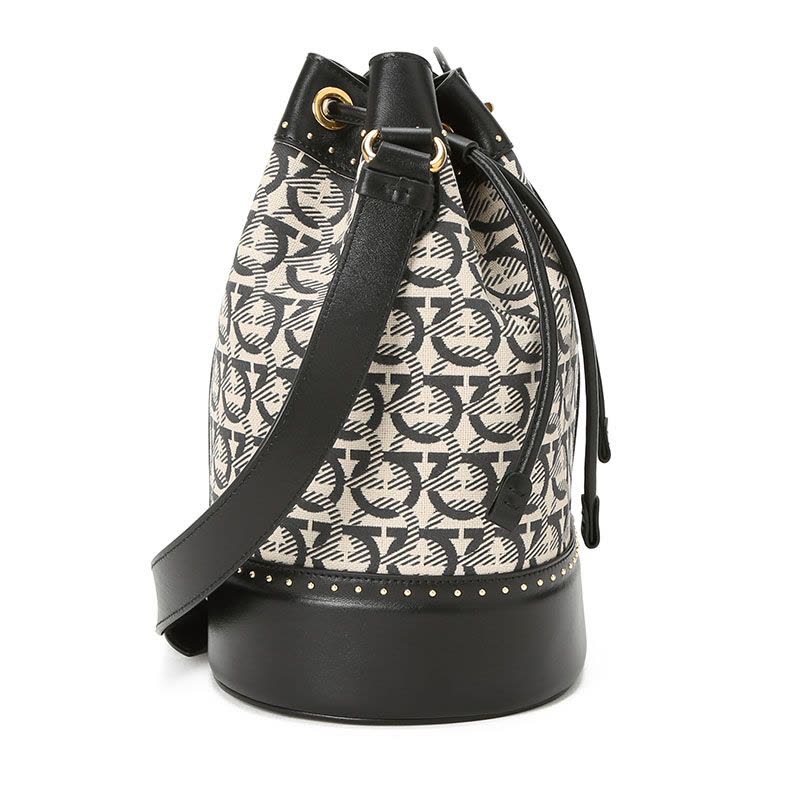 预订FERRAGAMO GANCINI 水桶 老花款 斜挎包21H587 织物\牛皮革图片