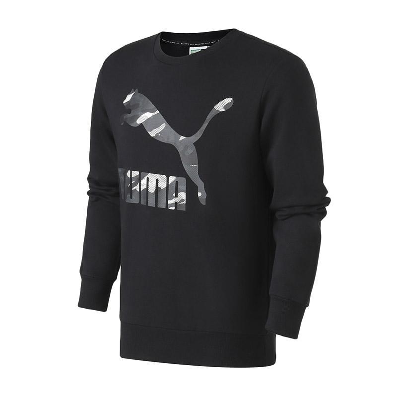 PUMA彪马男装运动服休闲服大logo圆领卫衣579069 L 57906951黑色