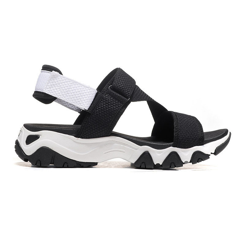 【自营】Skechers斯凯奇女凉鞋D‘lites时尚一字扣熊猫鞋88888181