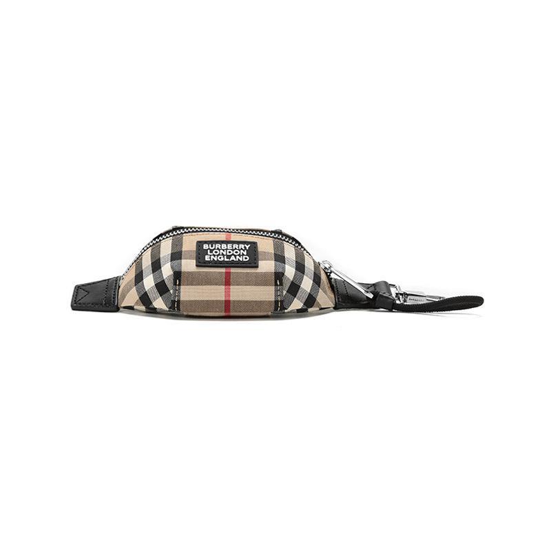 BURBERRY 博柏利 男女通用款 织物腰包造型吊饰零钱包 80310581