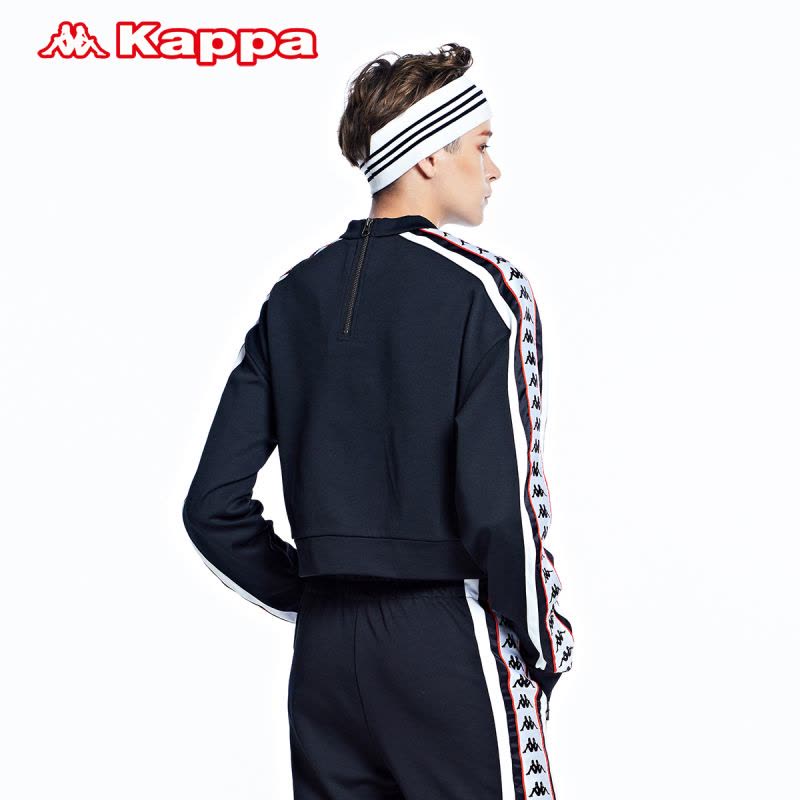 KAPPA/卡帕女子运动服秋款休闲圆领串标针织卫衣|K0762WT30图片