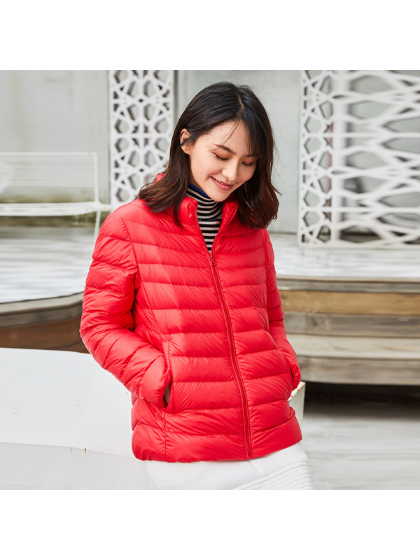 【坦博尔(tanboer)女士羽绒服】 坦博尔轻薄羽绒服女短款新款韩版秋冬