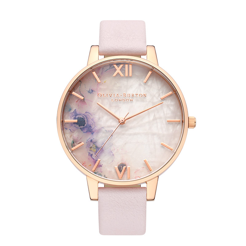 OLIVIABURTON 优雅浪漫网红樱花粉晶表盘 简约英国进口OB16SP03 石英表 女