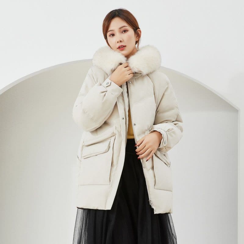 波司登2020年新款羽绒服女中长款温柔甜美风运动休闲B00145276图片