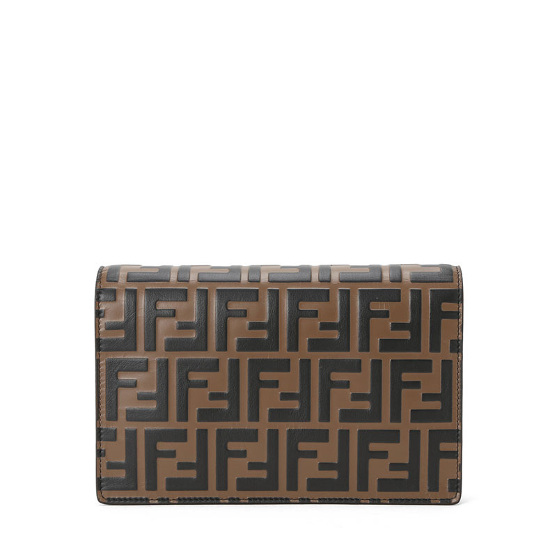 20春夏 FENDI KAN I LOGO FF 链带皮夹单肩包 8BS006