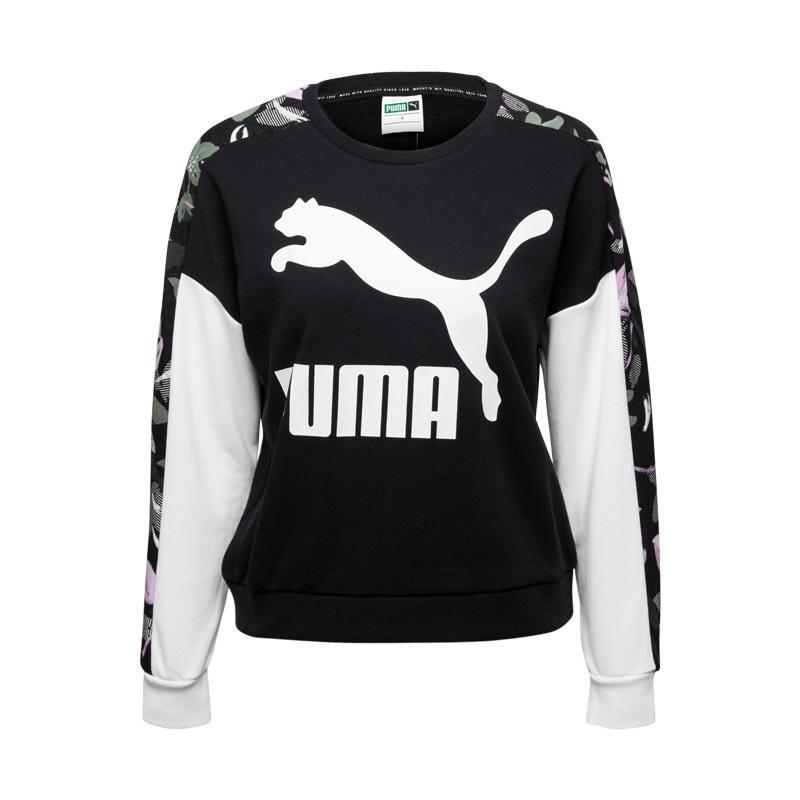 puma彪马秋季女子运动服休闲透气针织卫衣套头衫577610