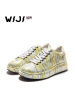 WIJI冬季新款时尚迷彩休闲板鞋花纹工艺炫彩潮流透气舒适低帮女鞋