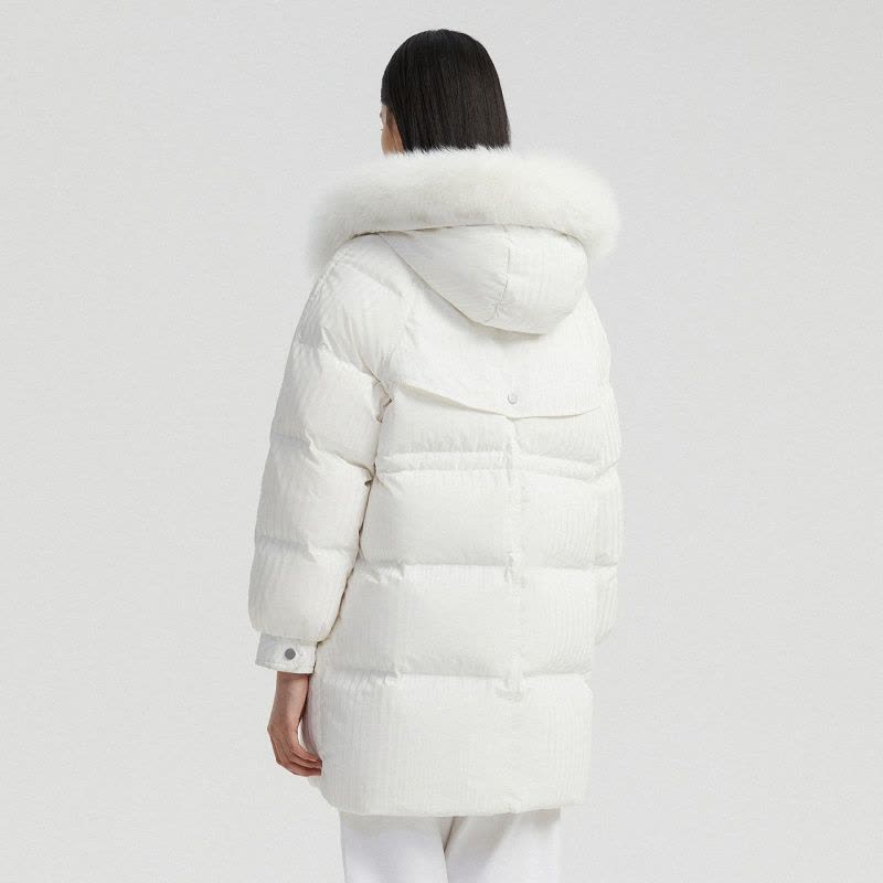 波司登2020新款女羽绒服女温柔莫兰迪色抽绳狐狸毛B00145236图片