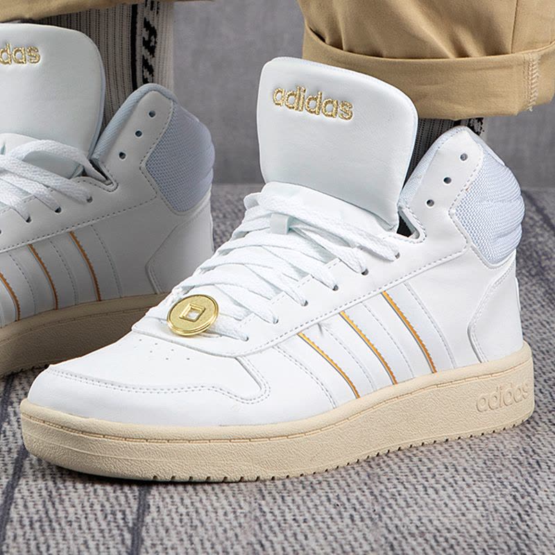 Adidas阿迪达斯高帮板鞋新男女运动小白鞋巴扎黑联名休闲鞋G55080图片