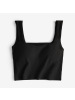 Ceba夏季美背文胸大方领纯棉无钢圈内衣女一体式罩杯网红露肚脐小背心