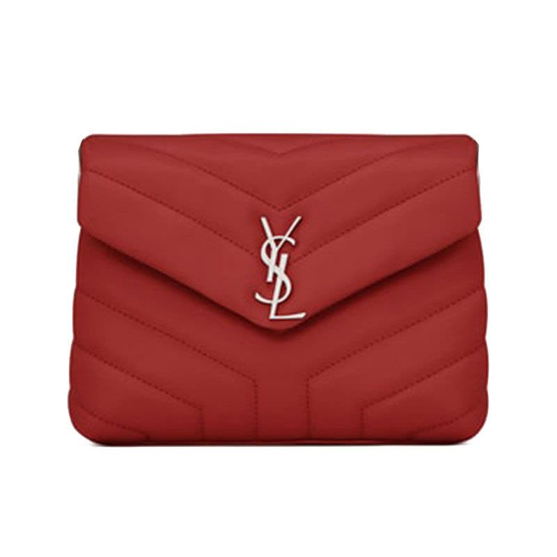 预售 YSL/圣罗兰 LOU LOU 单肩包 超小号 467072 酒红色图片