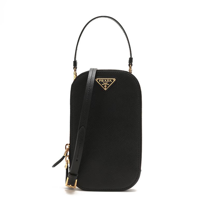 PRADA 普拉达 女款牛皮迷你款手机包手拿包单肩斜挎包 1DH030 QHH