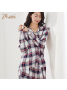 顶瓜瓜睡衣女春夏秋起居服2019新品薄款长袖翻领家居服格子居家服