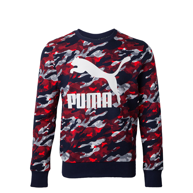 puma彪马2019春季男子运动休闲套头衫圆领舒适透气卫衣运动服579041