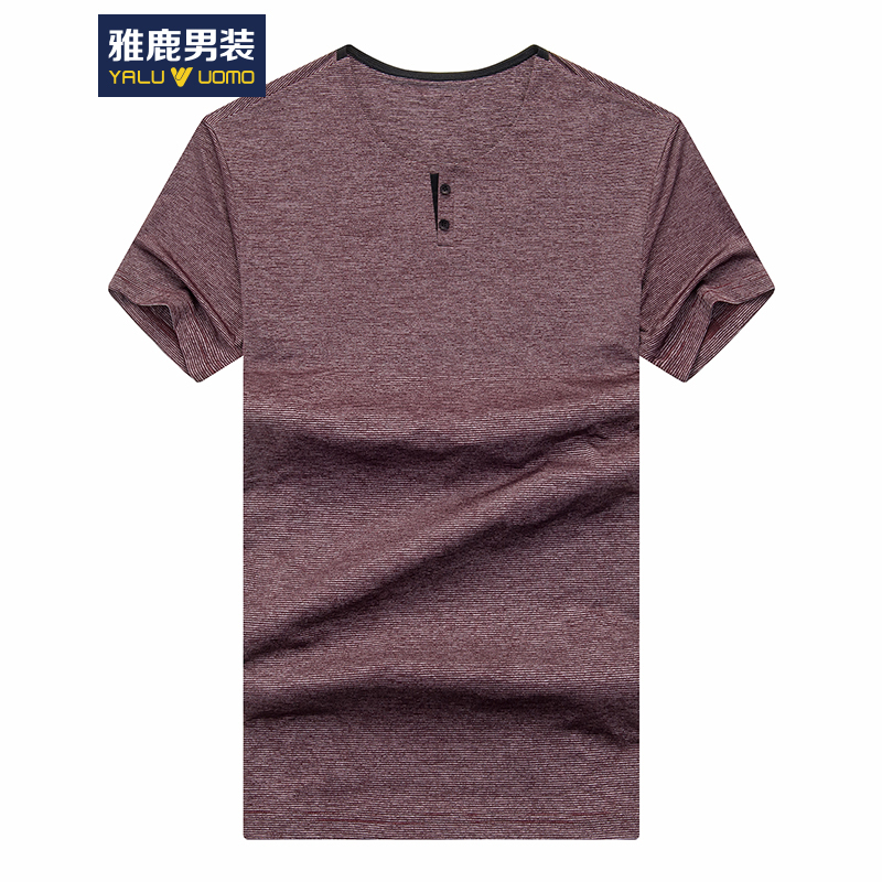 雅鹿男装新款半袖男士夏简约时尚上衣服t恤