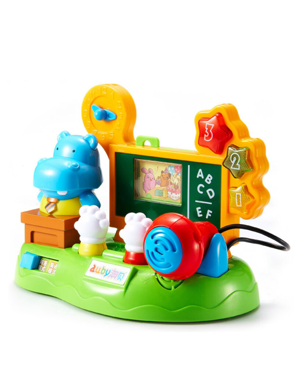 澳贝（AUBY）玩具 河马说话机 婴幼儿童启蒙早教启智学说话机 463447DS