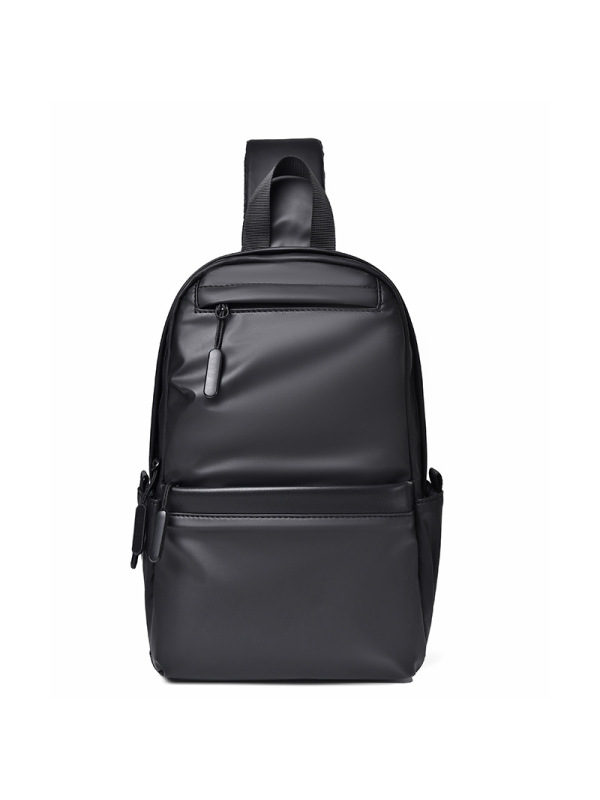 Ceba男士胸包2023新款潮流休闲皮膜胸包防泼水多功能斜挎包胸前