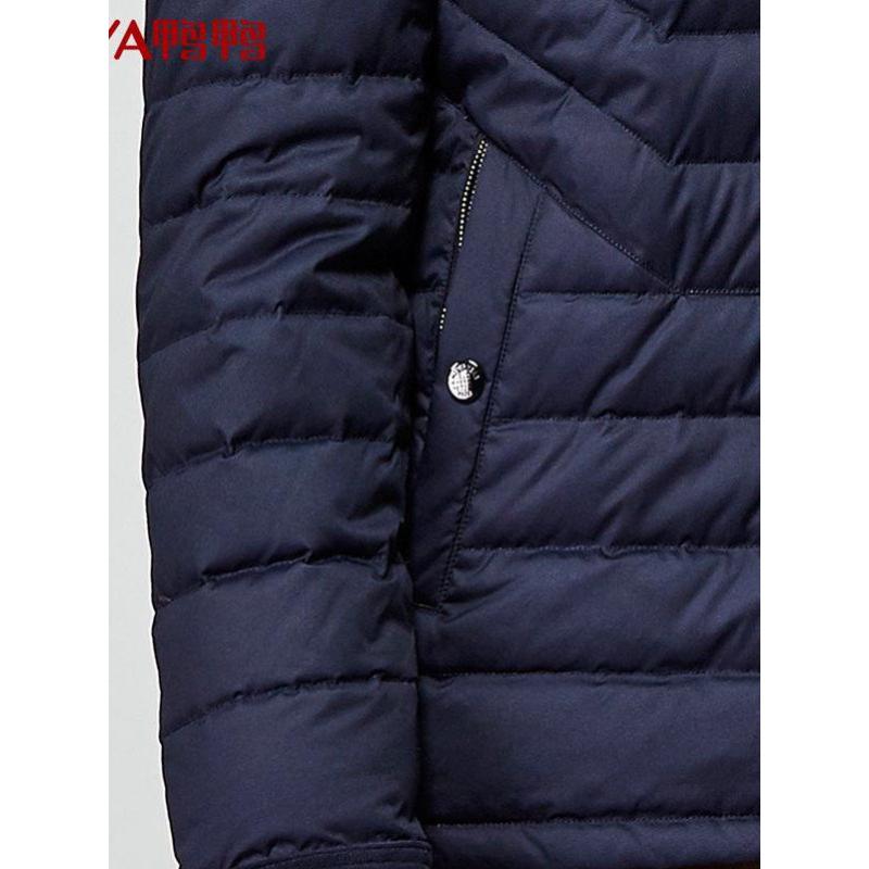 鸭鸭 秋冬新款 拼接立领商务羽绒服男短款冬装正品青年A-3518