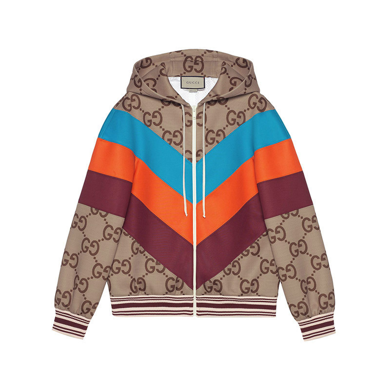 古驰 gucci 女士连帽拉链运动衫夹克卫衣外套 695743 xjecz