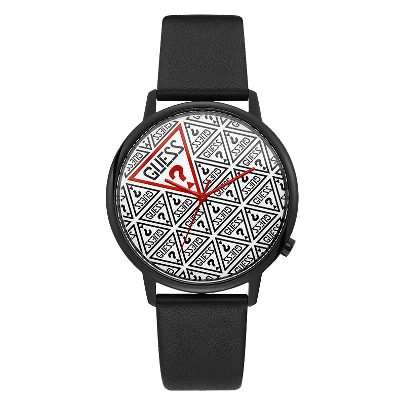 盖尔斯guess时尚潮流炫彩倒三角logo石英男士手表v1020m3视频