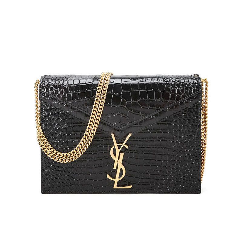 预售 圣罗兰 YSL CASSANDRA 信封包迷你 字母LOGO鳄鱼压纹 女士单肩包 532750金链图片