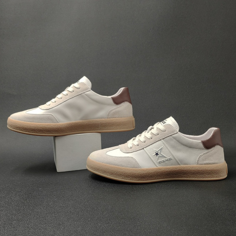 软底真皮板鞋男款潮流百搭鞋子欧洲站男鞋男士休闲鞋男生平底鞋