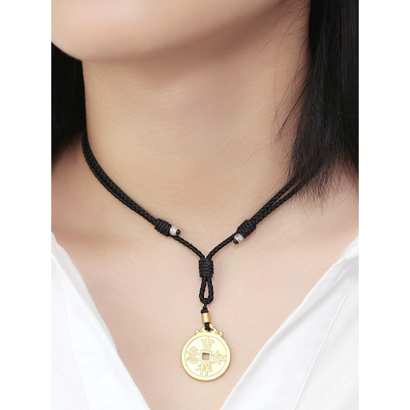 金大福kingtaifook珠宝足金999黄金古法传承金系列吊坠钱币吉祥如意