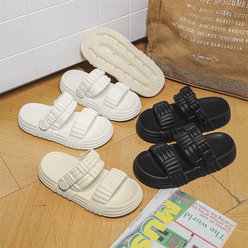 2025夏季新款凉拖鞋女士厚底踩屎感简约时尚外穿个性百搭两穿拖鞋图片