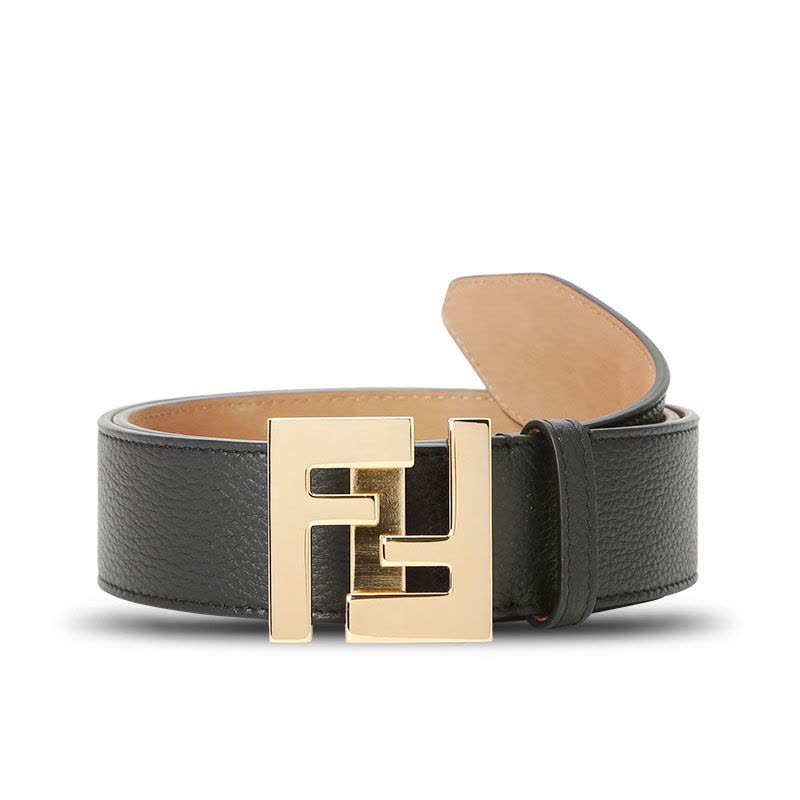 预售 芬迪 FENDI 腰带4.0D 双F扣粒面皮7C0403金扣 男款腰带图片