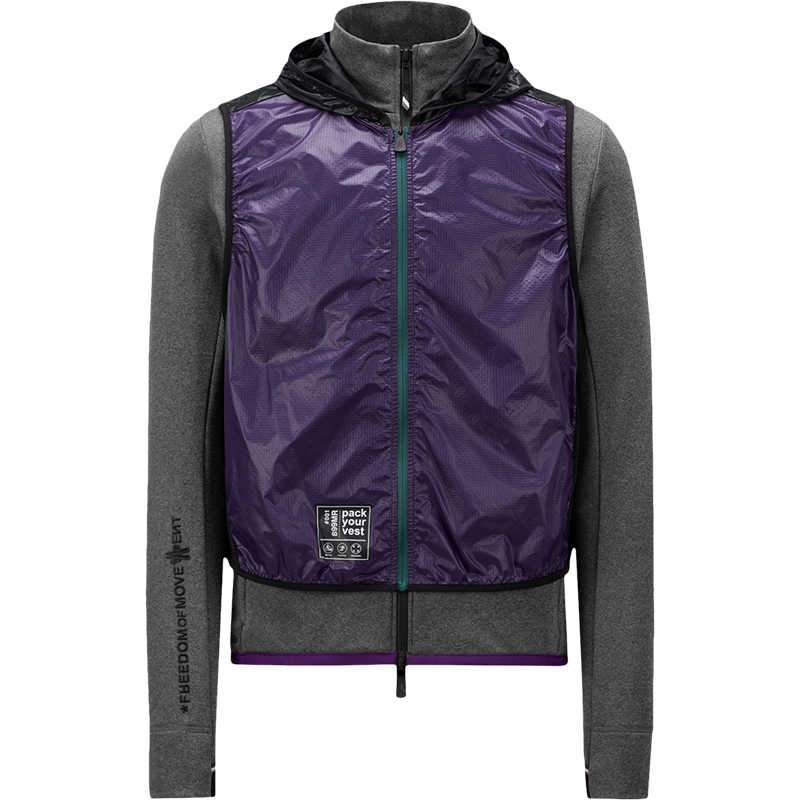 盟可睐蒙口moncler男士薄绒拉链卫衣运动衫连帽马甲两件套装h20978g