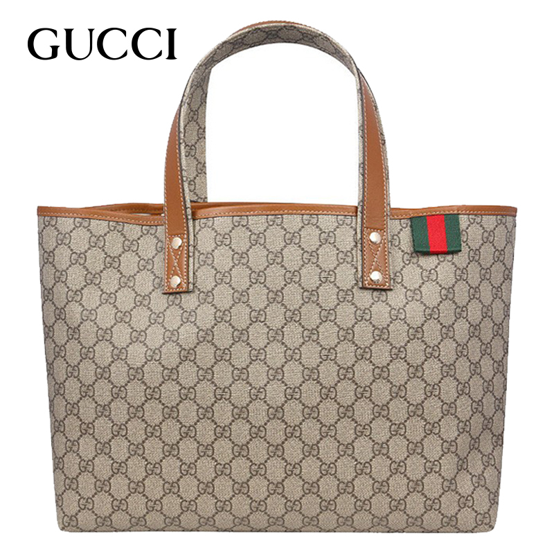 GUCCI 古驰 gucci女包 女士奢侈品古奇酷奇双G印花常规款帆布手提斜跨单肩购物袋