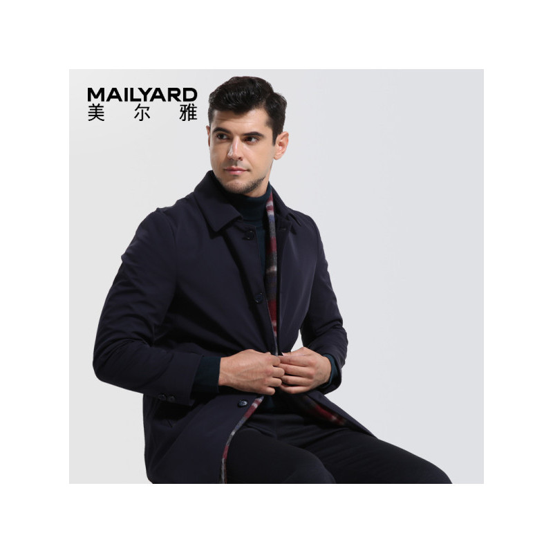 美尔雅（MAILYARD）羽绒风衣 冬季中年中长款商务男士羽绒服内胆 099