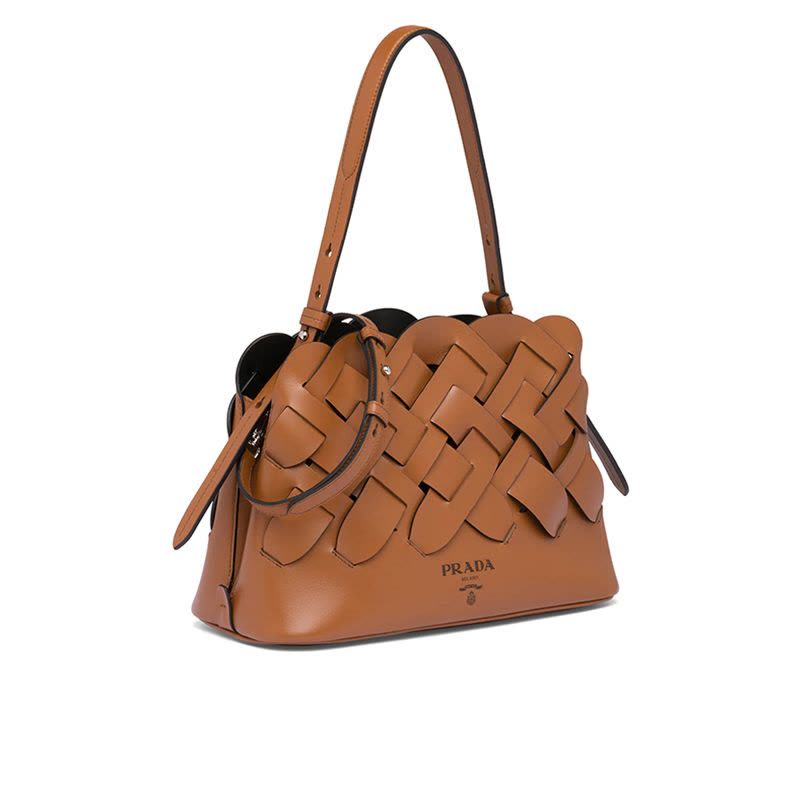 【预定】20春夏款PRADA 编织图案手拎包1BA290 OOO 22*13*30CM图片