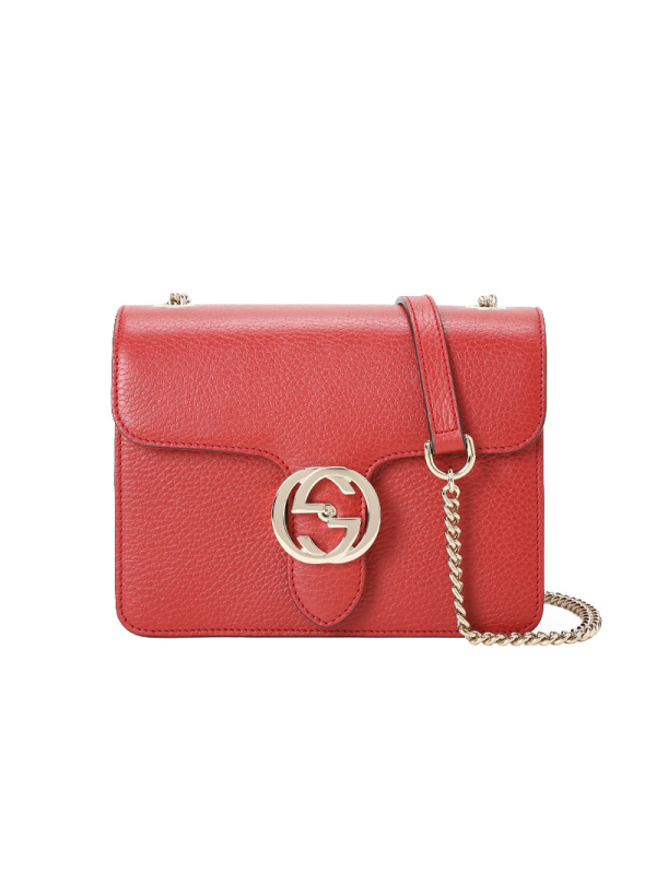 GUCCI 古驰 女包 小号 单肩包 斜挎包 风琴款 双G LOGO 斜挎包510304 金扣