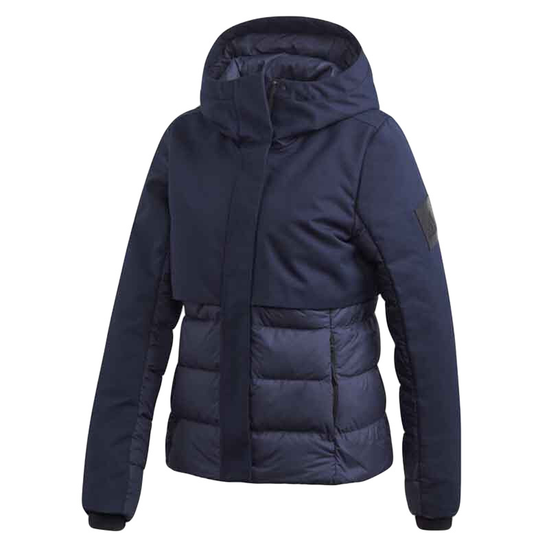 adidas阿迪达斯女装新款保暖运动服连帽休闲外套羽绒服eh3980