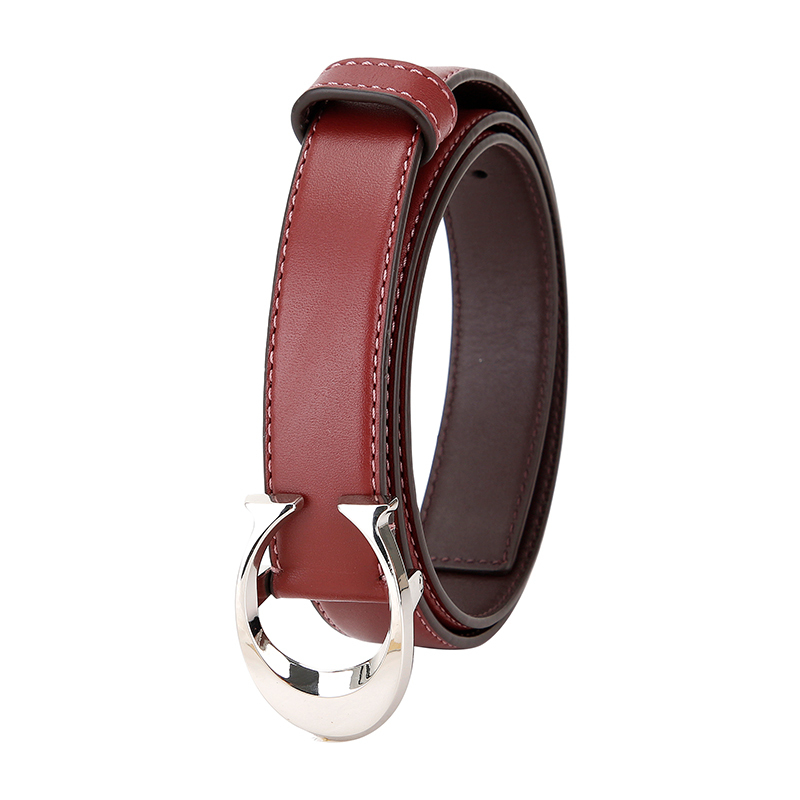 coach蔻驰奢侈品女士酒红色皮革腰带皮带f83960svl3us