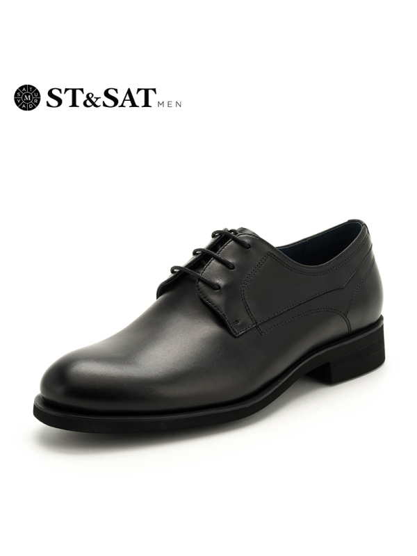 星期六男鞋(ST&SAT)专柜同款牛皮低跟商务正装皮鞋SS81122726