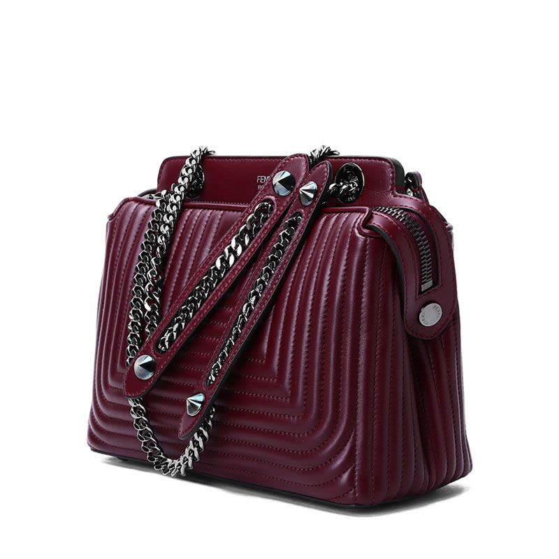 FENDI/芬迪 女包DOTCOM绗缝图案链条手拎斜挎包 8BN299图片