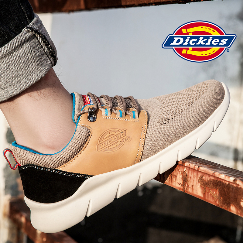 Dickies男鞋秋季运动鞋2018新款透气轻便户外百搭网面休闲鞋潮流韩版