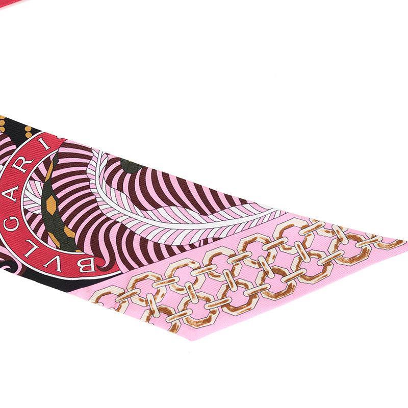 bvlgari宝格丽女士丝质窄版丝巾围巾244467