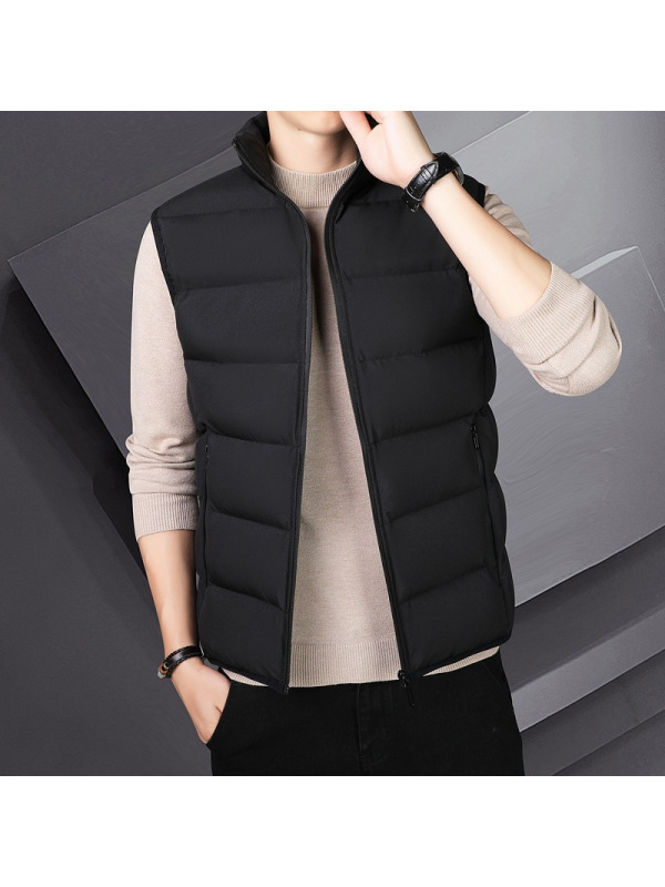 马甲男秋冬季新款时尚无袖坎肩保暖立领青年休闲百搭男士马夹外套