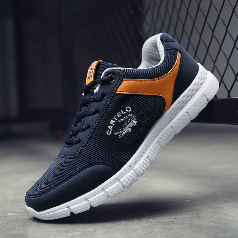 卡帝乐鳄鱼cartelo男鞋休闲鞋时尚男跑步鞋舒适百搭运动鞋系带