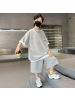 男童夏季套装2025新款儿童夏装短袖运动服薄款大童夏款帅气时髦潮
