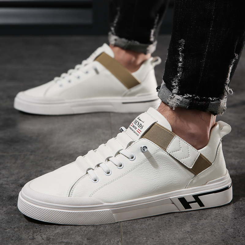 男式休闲皮鞋23新款时尚板鞋潮流男士运动单鞋男生日礼物