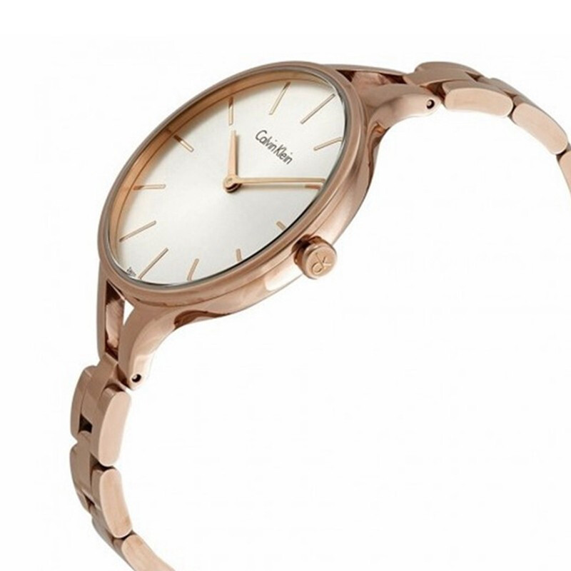 卡文克莱calvinkleinck手表女简约时尚石英钢皮带腕表