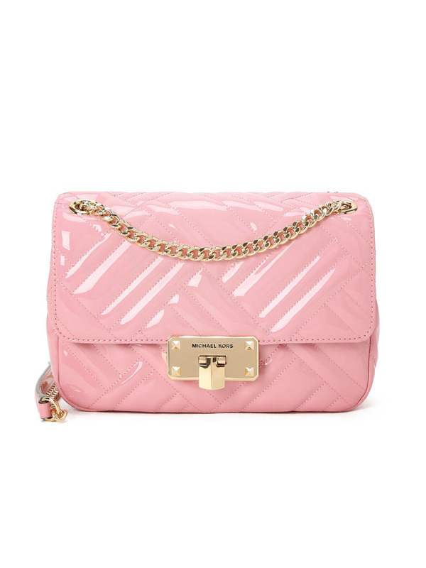 MICHAEL KORS MK PEYTON锁扣口盖包 单肩斜挎包 35S0GP6F2A 金扣