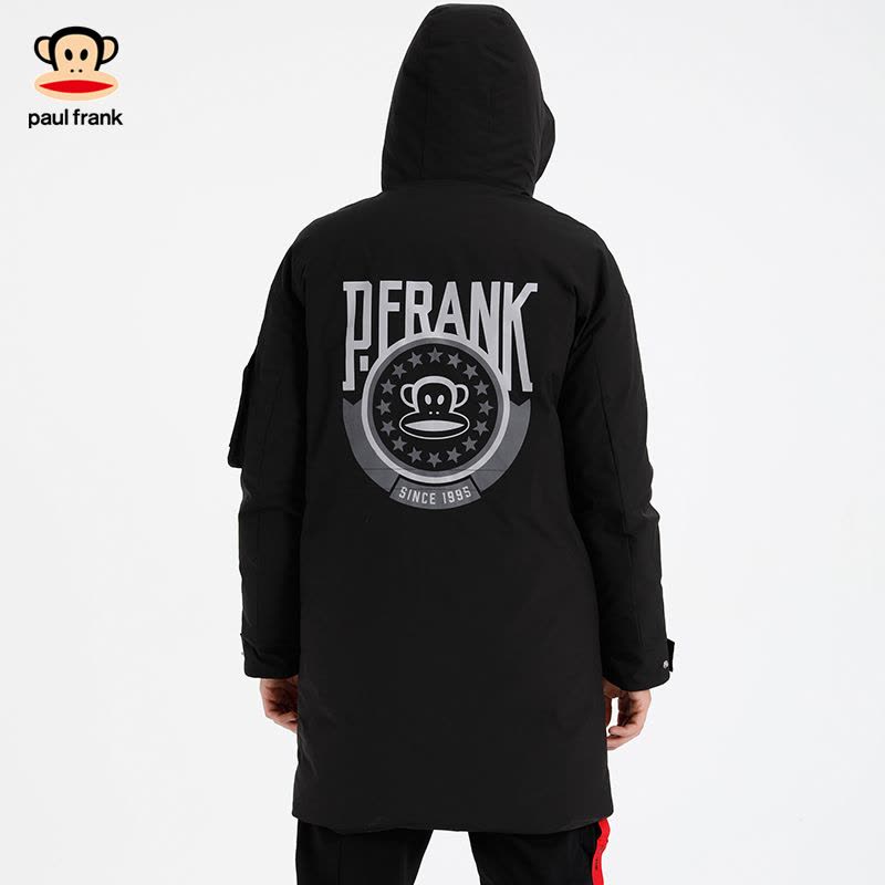 Paul Frank/大嘴猴冬季羽绒服男装中长款保暖休闲外套潮X图片
