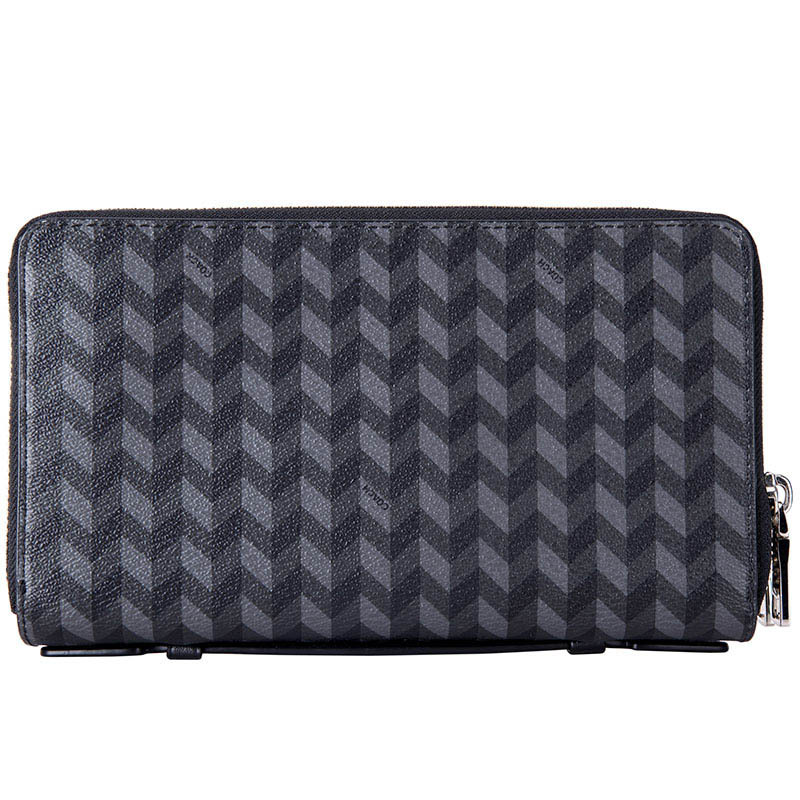 coach蔻驰男士皮质长款手拿包手拎包f30298blc